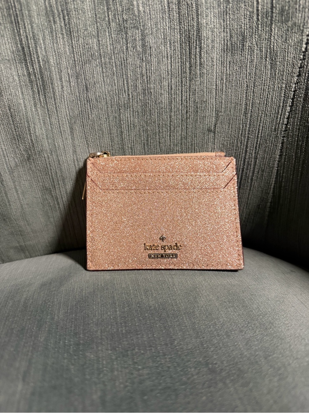 kate spade Rose Gold Glitter Cardholder Wallet